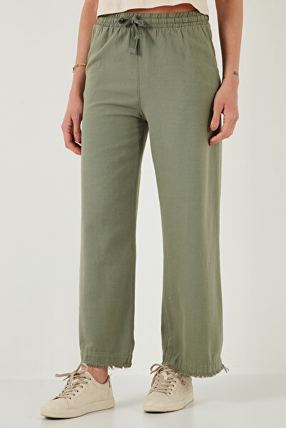 Lela Pantaloni largi din bumbac, cu talie înaltă, cu picioare largi PANTALONI 668YP5275