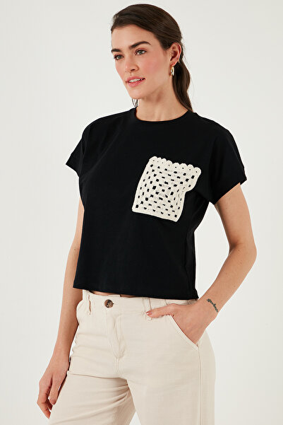 Lela Pamuklu Tek Cepli Regular Fit Bisiklet Yaka T Shirt T SHİRT 5865818