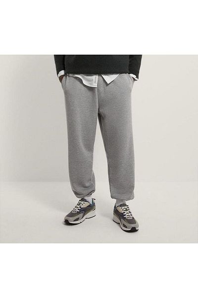 THE WHITE Men's Gray Rubber Leg Raised Sweatpants