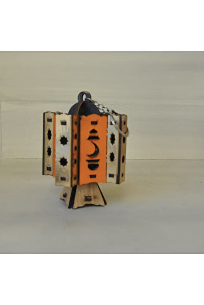 Wavy store فوانيس خشبية صغيرة، وميدالية مع كرة مضيئة