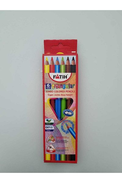 Fatih Set of 6 Triangular Dry Crayons