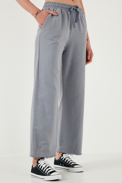 Lela Cotton Relaxed Fit High Waist Wide Leg Pants Pants 668Yp5275