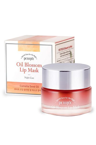 Petitfee Oil Blossom Lip Mask 15 g Camelia Seed Oil - Moisturizing overnight mask with Camellia oil
