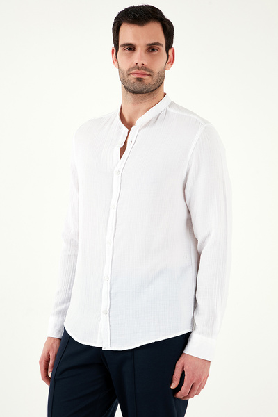 Buratti Βαμβακερό κανονικό γιακά πουκάμισο Judge Ανδρικό πουκάμισο CF25S 127702