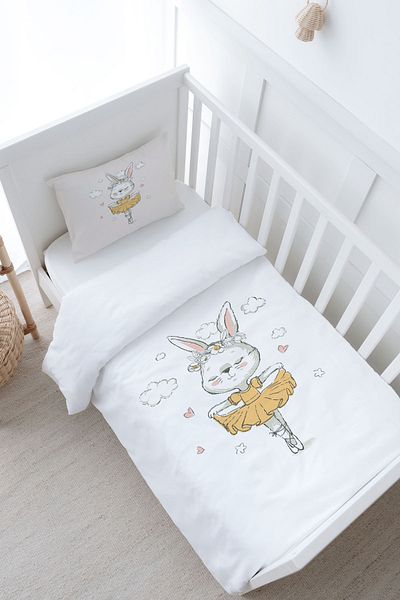 Tuğba Kuğu Baby Size Duvet Cover Set (100X150) - Iconic Series - Rabbit's Dream