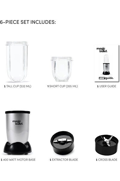 Nutribullet ملحقات MAGIC BULLET 400 المكونة من 4 قطع