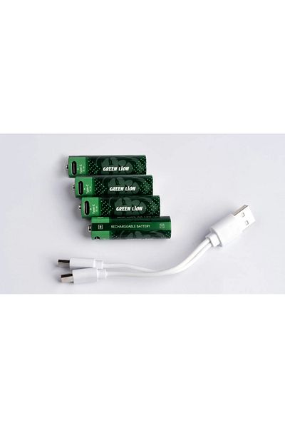 Green Lion Rechargeable Battery Aa ( 4Pcs/Pack ) 1800Mwh / 1.6V - Green