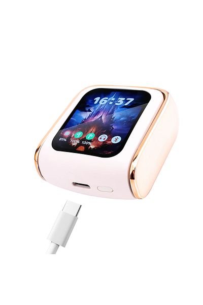 Green Lion Smart Display Earbuds - Beige