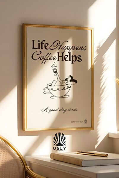 Osliva Shop The Coffee Club Poster, Kahve Posteri, Çerçevesiz Poster, Coffee ...