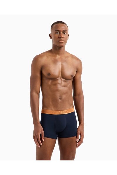 Emporio Armani Ανδρική ελαστική μέση βαμβακερή λεπτή εφαρμογή 3 τμχ Λευκό Boxer EM 000259   AF10780-M0078