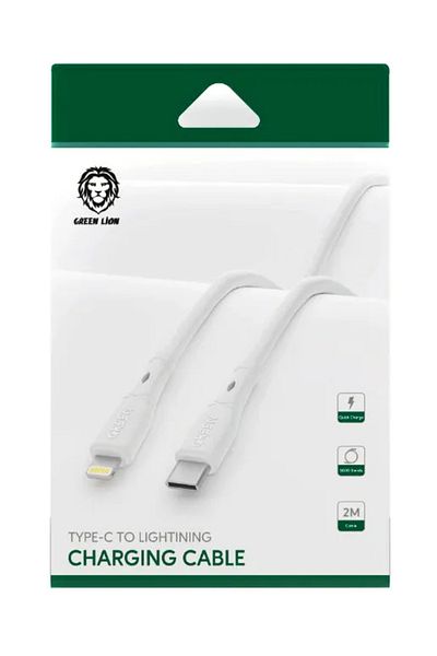 Green Lion 20W Pvc Usb-C To Lightning 2M Cable - White