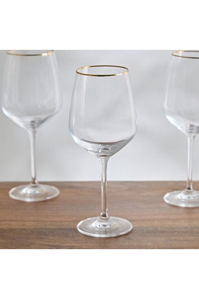 Home Box Royal 6-Piece Crystal Stemware Glass with Rim 610 ml