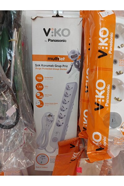 VİKO 6 LI AKIM KORUMALI PRİZ