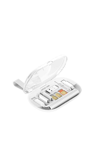 Green Lion Multifunctional Data Cable Set-White