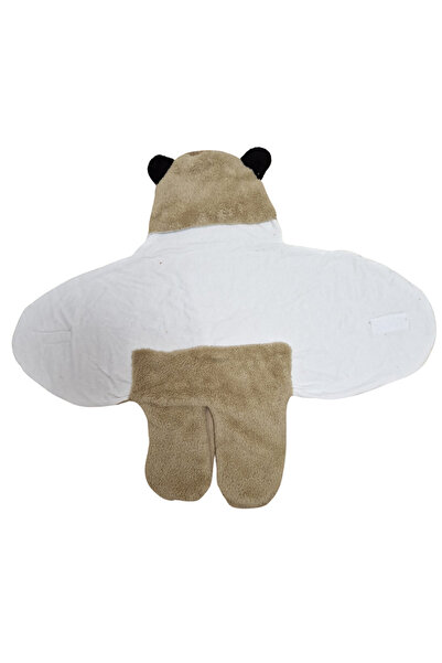 İpek Tekstil Wellsoft Knitted Fabric Blanket with Lined Swaddle and Sleeping Bag Hooded, Made for 0-6 Months Old Baby