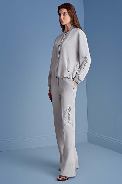 Guitar Ribana Yaka Taş Örme Ceket