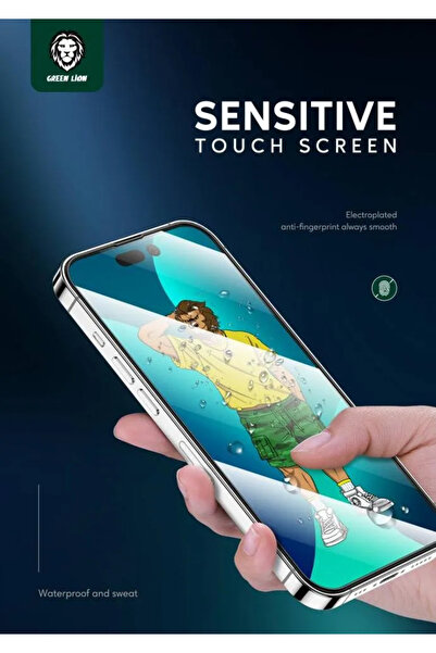 Green Lion واقي شاشة زجاجي ثلاثي الأبعاد من السيليكون عالي الدقة لهاتف آيفون ...