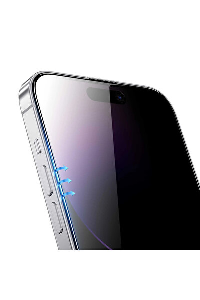 Green Lion واقي شاشة 9H ستيف للخصوصية لجهاز ايفون 15 برو - اسود