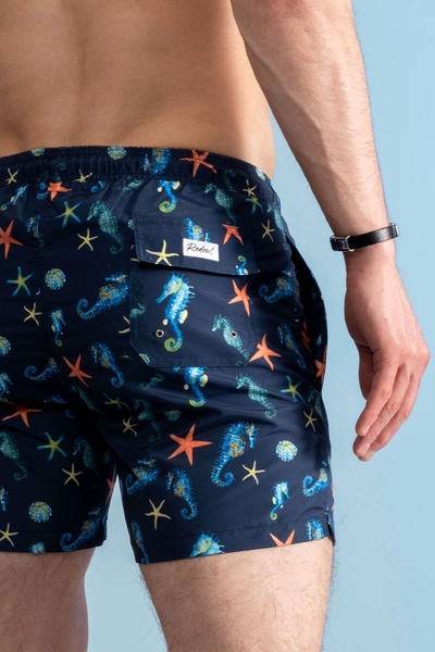 redowl Denizatı Deniz Yıldızı Desenli Deniz Şortu