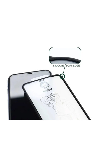 Green Lion 3D Silicone Ag/Matte Privacy Glass Screen Protector For Iphone 12 ...