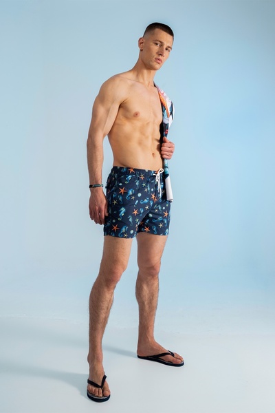 redowl Denizatı Deniz Yıldızı Desenli Deniz Şortu