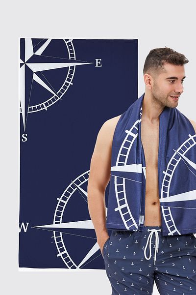 redowl Πετσέτα παραλίας με μοτίβο κατεύθυνσης
