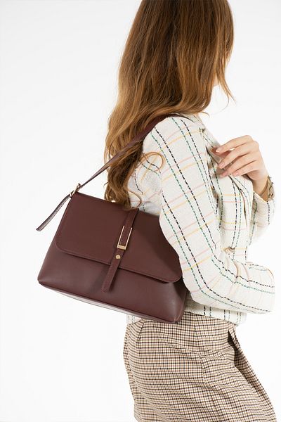 Kaya Bag Geantă de umăr și de umăr de damă roșu Claret Dimensiune 20x31