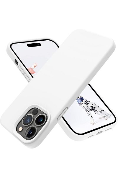 AWH iPhone 14 Pro Case: Slim, Shockproof Silicone Protection in White (6.1")