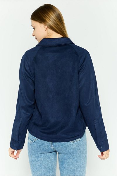 Bcbgeneration Women Plain Jacket Shirt, Navy