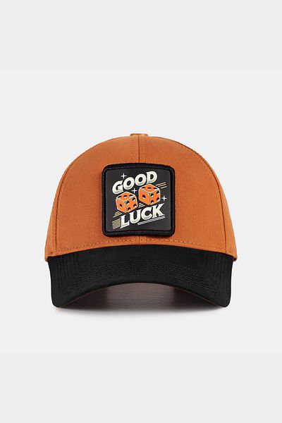 BlackBörk V1 Six Good Luck Logo Black-Tile Baseball Cap