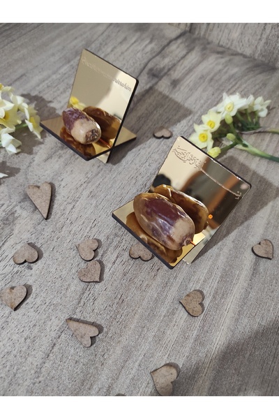 aycut Türkçe Hurmalık 4 Adet Hurma Lokum Tabağıı Ramazan Süsü Hurma Sunum Sta...