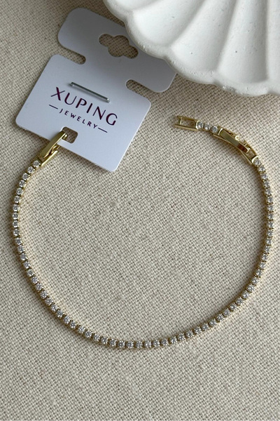 MODA Caprea Xuping 14K 16+2 cm Su Yolu Bileklik Kadın Altın Renkli Karamaz Bileklik