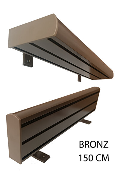 PERDE Mix 150 Cm Vip Dekoratif Perde Ray Kornişi Alüminyum 3 Kanallı