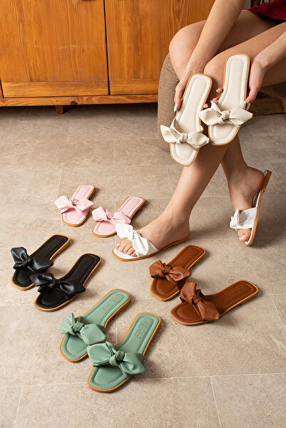 SWORD Summer Slippers - Women's Summer Slippers with Bow - Casual Slippers