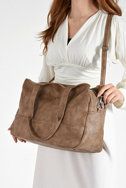 Miami Polo Women's Leather Travel Casual Hand and Shoulder Bag with Shoulder Strap