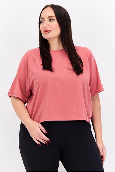 adidas Women Sportswear Fit Short Sleeves Training Top, Red