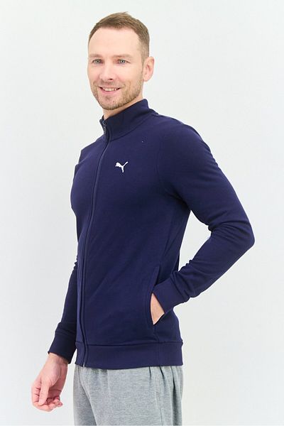 Puma Men Slim Fit Long Sleeves Outdoor Sweatshirt, Navy
