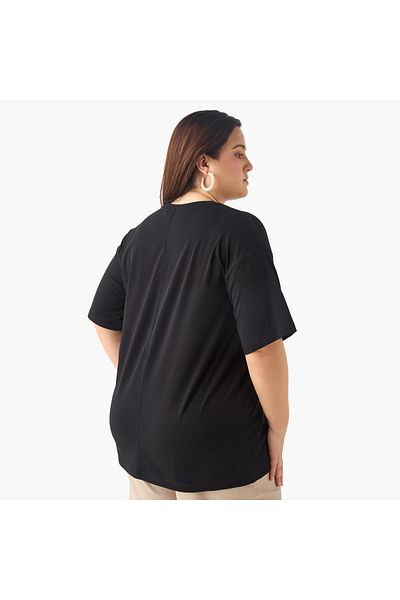Ulla Popken COPPER FLOWER EMBLLISHED TEE