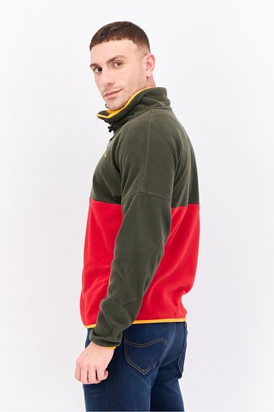 Penfield Men Colorblock Fleece Full Zip Jacket, Olive