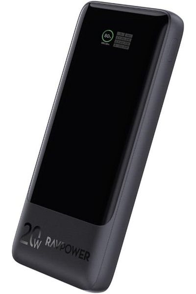 RavPower PD Pioneer 20W 3 Ports Power Bank with Smart Digital Display (10000mAh)