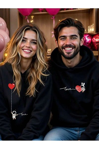 LAND MODA Oversize Hooded Sweatshirt - 2 Piece Printed Hoodie