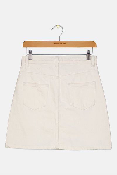 Cool Club Kids Girl Plain Denim Skirts, White