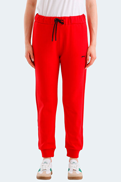 Slazenger VETERAN Kadın Cepli Kırmızı Eşofman Altı