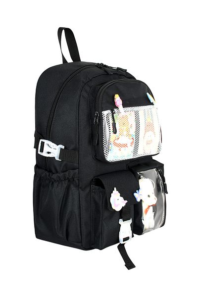 barberri BRB-66-SC Geantă de școală în stil coreean Seoul cu accesorii Rucsac pentru fete și băieți