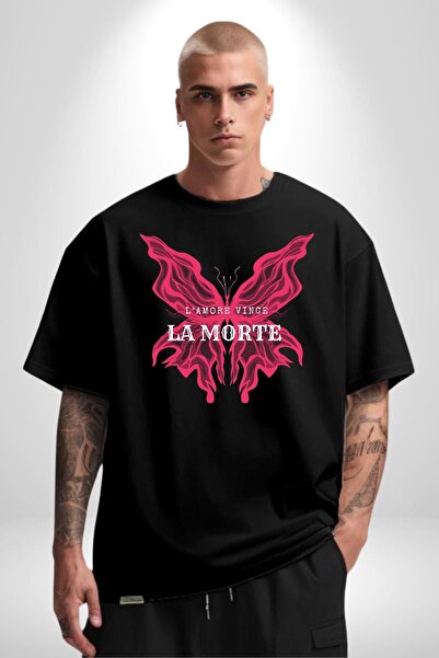 Navcoli تي شيرت Love Wins Death Butterfly Design Fire Of Love مطبوع عليه رسوم...