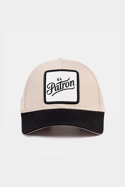 BlackBörk V1 Six El Patron Logo Black-Beige Baseball Cap