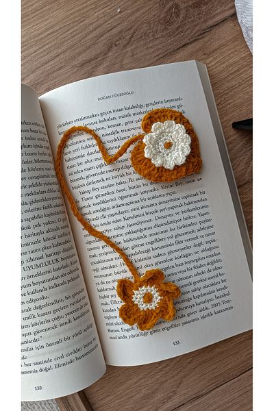 DelinaFrida Takı Hediye Plain Flowering anD HearteD Brace HanD KnitteD - FrienD Gift IDeas, Double SiDeD Use