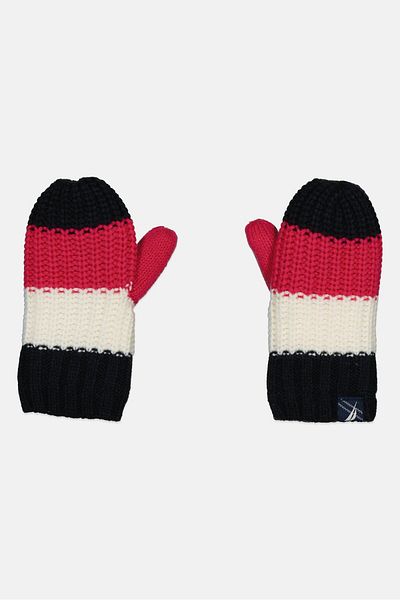 Nautica Kids Girl Colorblock Gloves, Pink