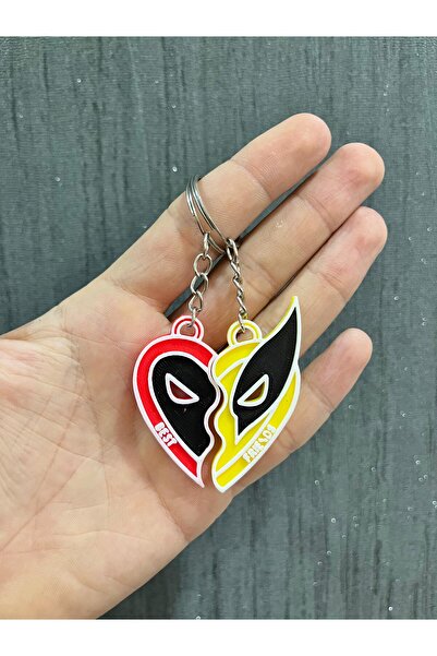 KEMX Anahtarlık, Deadpool & Wolverine, Best Friends, Sevgililer Günü, Hediyelik Eşya, 2 Adet