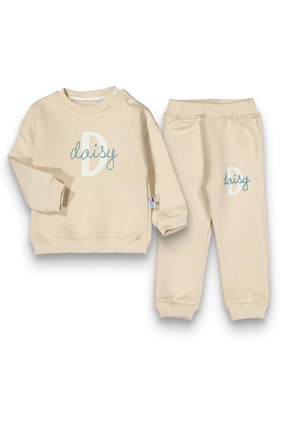 Lmn D Letter Printed 3Ip Chardon Baby Suit